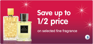 Save up to 1/2 price on selected fine fragrance